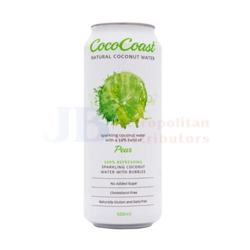 Coco Coast Sparkling Natural Coconut Water Pear 500ml