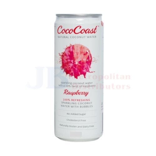 Coco Coast Sparkling Natural Coconut Water Raspberry 500ml