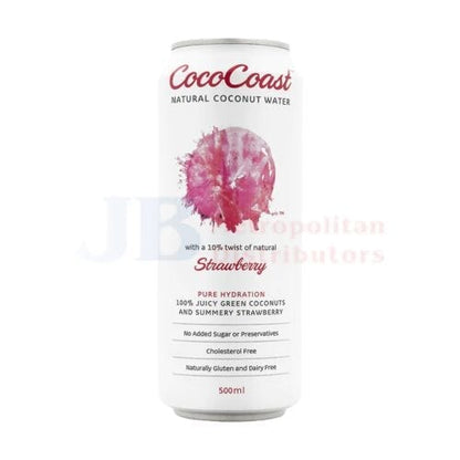Coco Coast Coco Coast Strawberry Coconut Water 500ml Coco Coast Strawberry Coconut Water 500ml